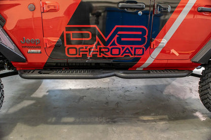 DV8 Offroad 18+ Jeep JL 4-Door Boxed Rock Slider with Step by DV8 Offroad