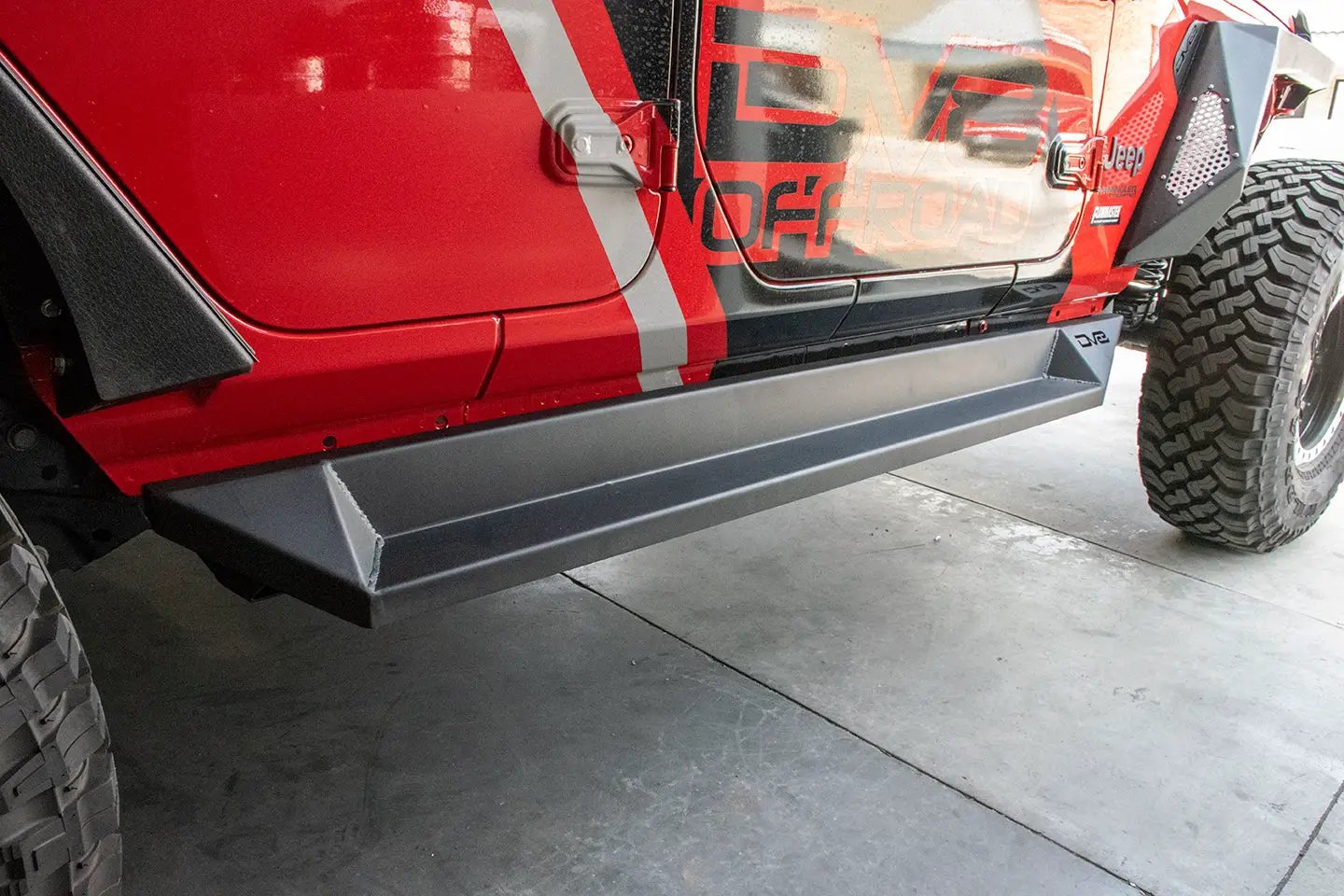 DV8 Offroad 18+ Jeep JL 4-Door Plated Slider with Step by DV8 Offroad