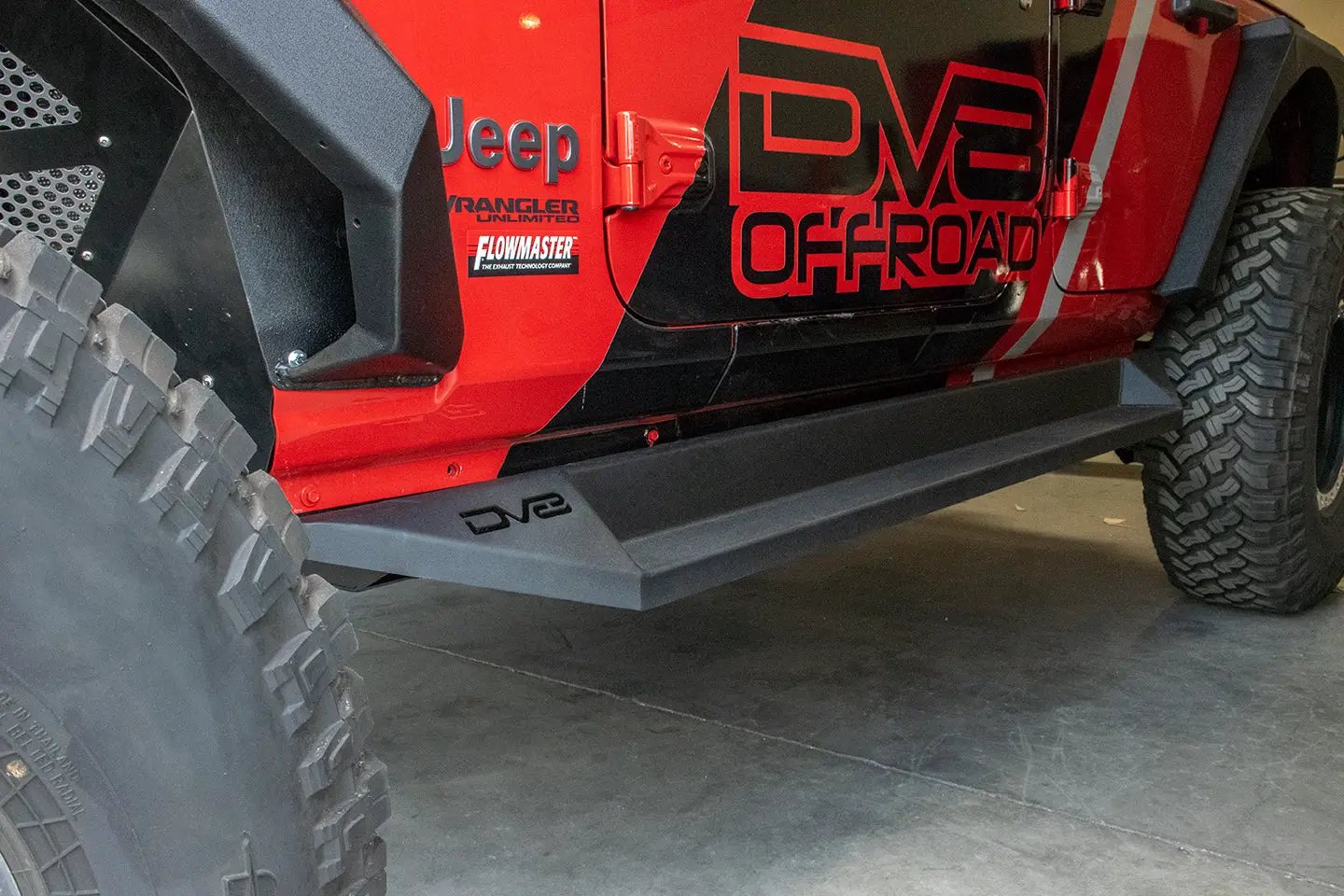 DV8 Offroad 18+ Jeep JL 4-Door Plated Slider with Step by DV8 Offroad