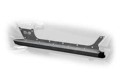 DV8 Offroad 18+ Jeep JL 2-Door Rock Slider with Rock Skin by DV8 Offroad