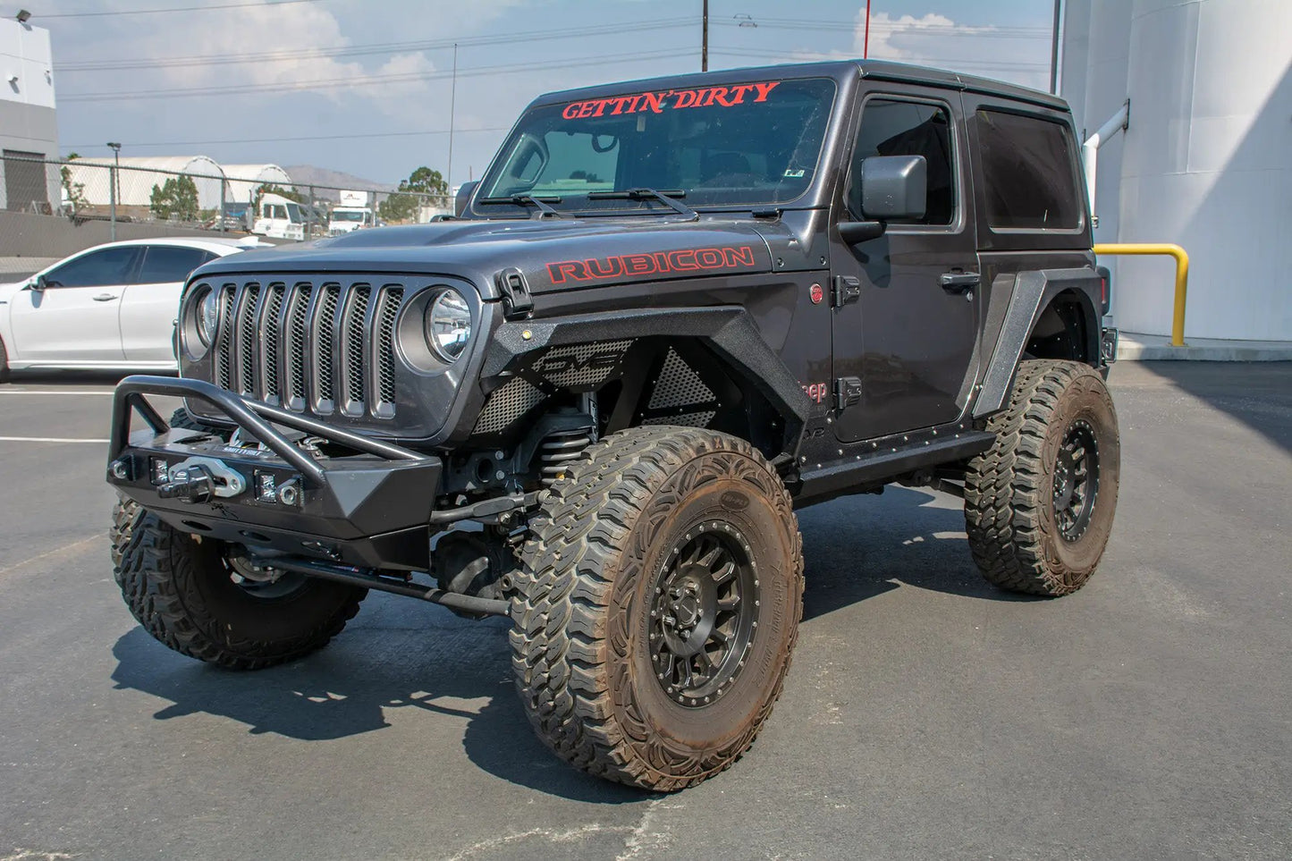 DV8 Offroad 18+ Jeep JL 2-Door Rock Slider with Rock Skin by DV8 Offroad