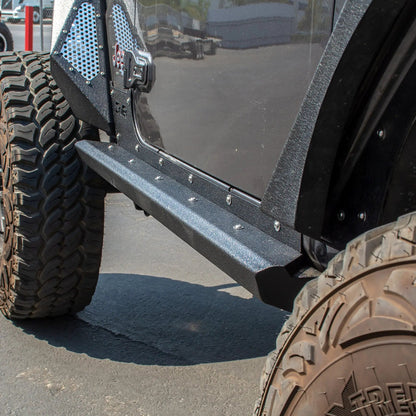 DV8 Offroad 18+ Jeep JL 2-Door Rock Slider with Rock Skin by DV8 Offroad