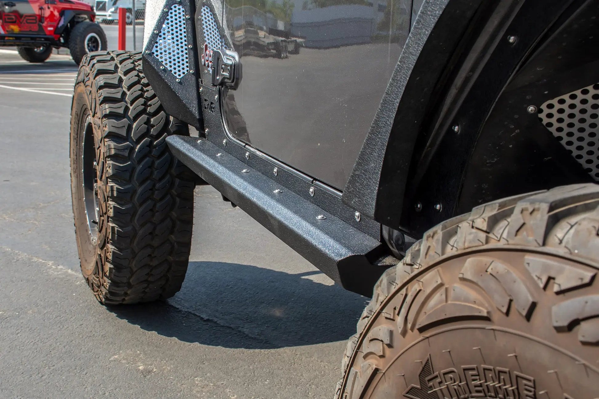 DV8 Offroad 18+ Jeep JL 2-Door Rock Slider with Rock Skin by DV8 Offroad