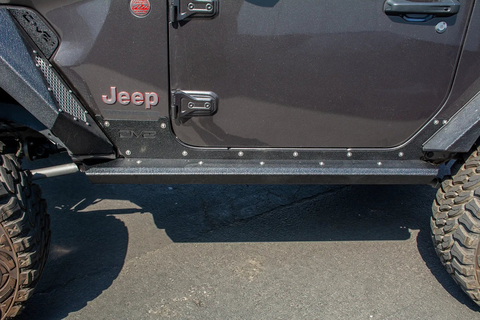 DV8 Offroad 18+ Jeep JL 2-Door Rock Slider with Rock Skin by DV8 Offroad