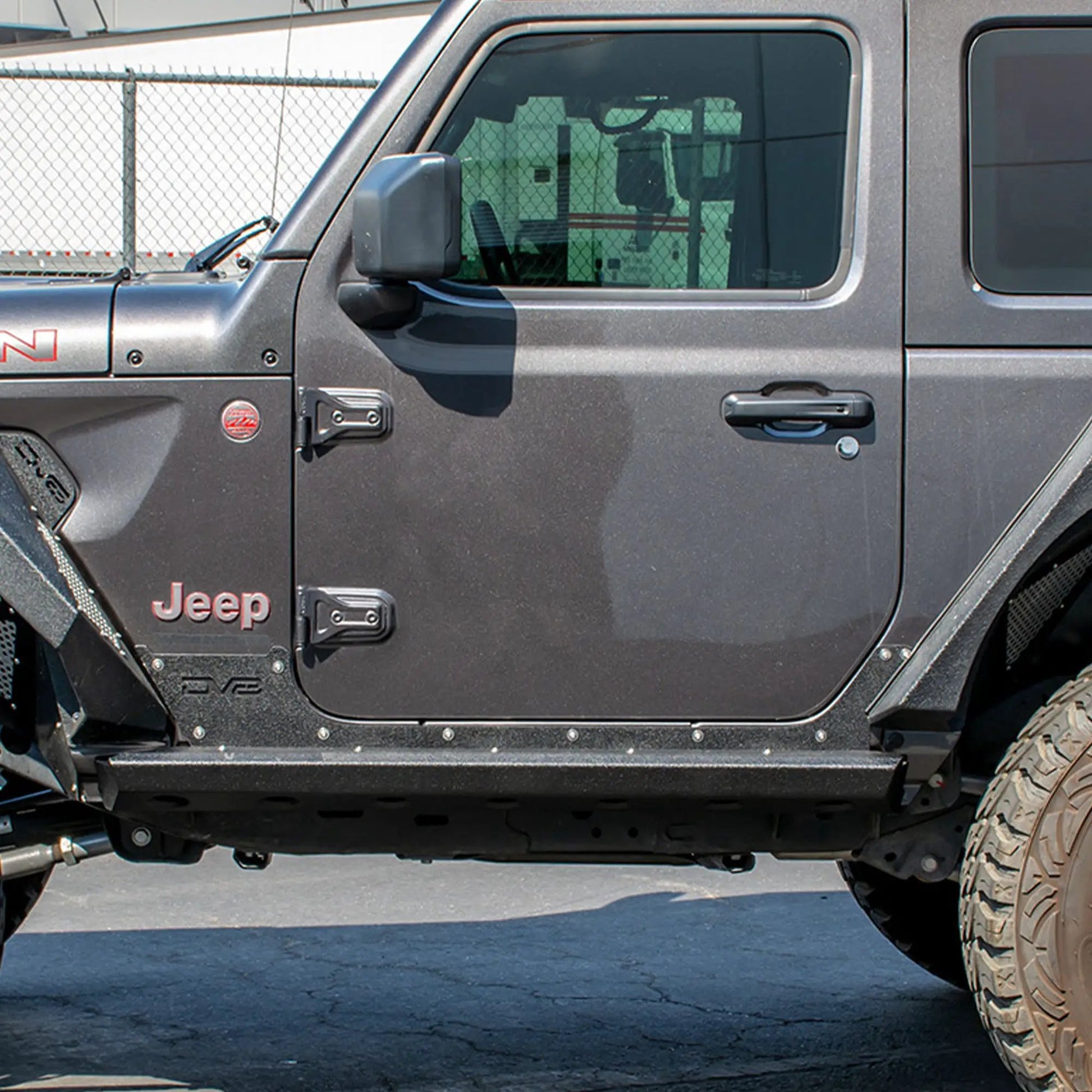 DV8 Offroad 18+ Jeep JL 2-Door Rock Slider with Rock Skin by DV8 Offroad