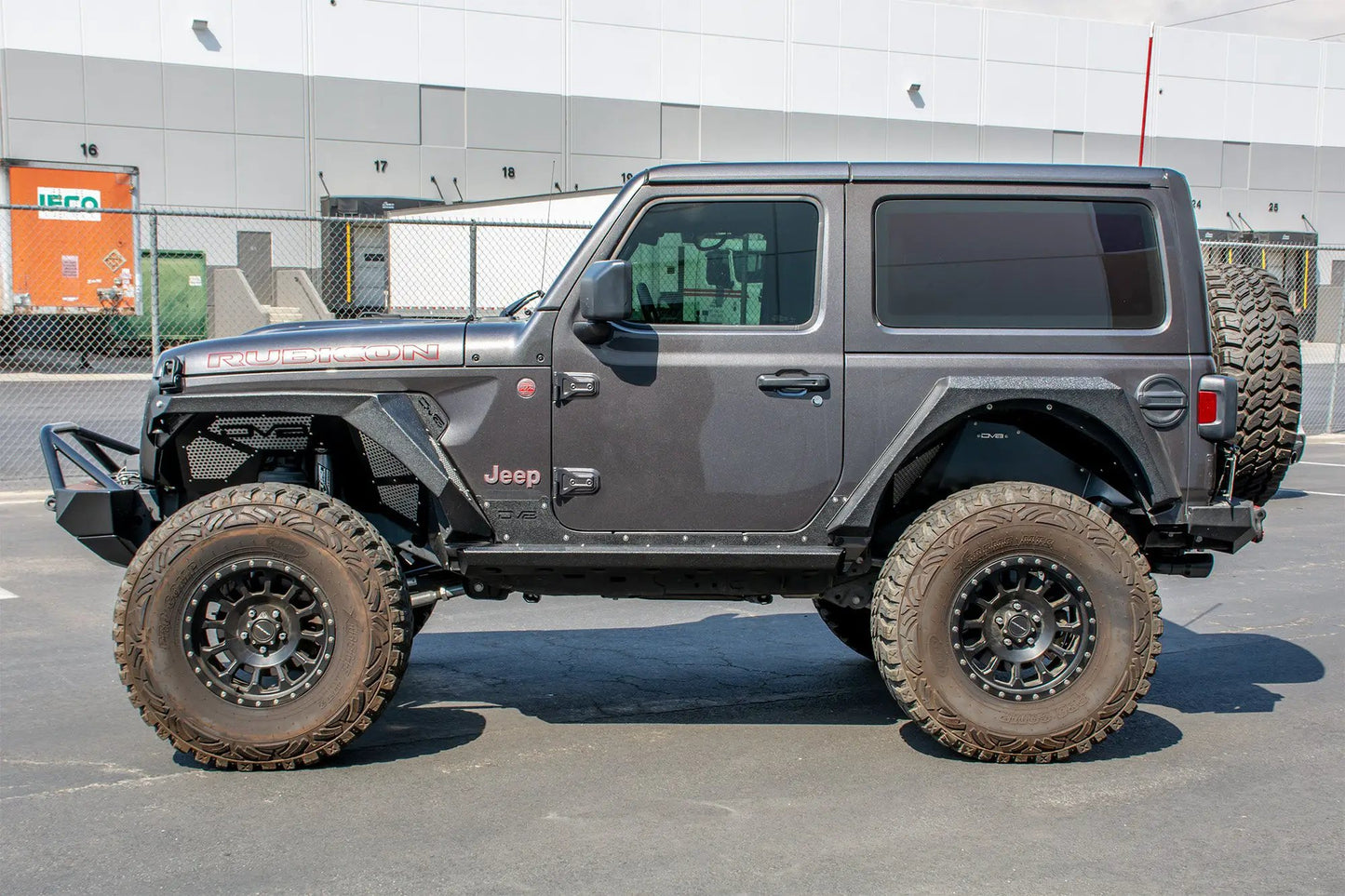 DV8 Offroad 18+ Jeep JL 2-Door Rock Slider with Rock Skin by DV8 Offroad
