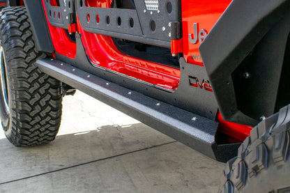 DV8 Offroad 07-18 Jeep JK 4-Door Rock Slider with Rock Skin by DV8 Offroad