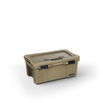 DECKED Sixer 16 Case - Includes one (1) weatherproof 16-liter latching case and one (1) Cargo Tray - In Desert Tan with black latches by DECKED