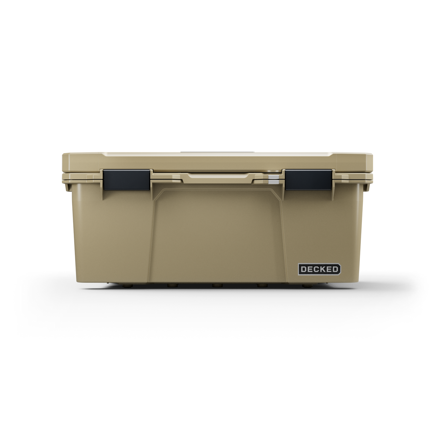 DECKED Sixer 16 Case - Includes one (1) weatherproof 16-liter latching case and one (1) Cargo Tray - In Desert Tan with black latches by DECKED