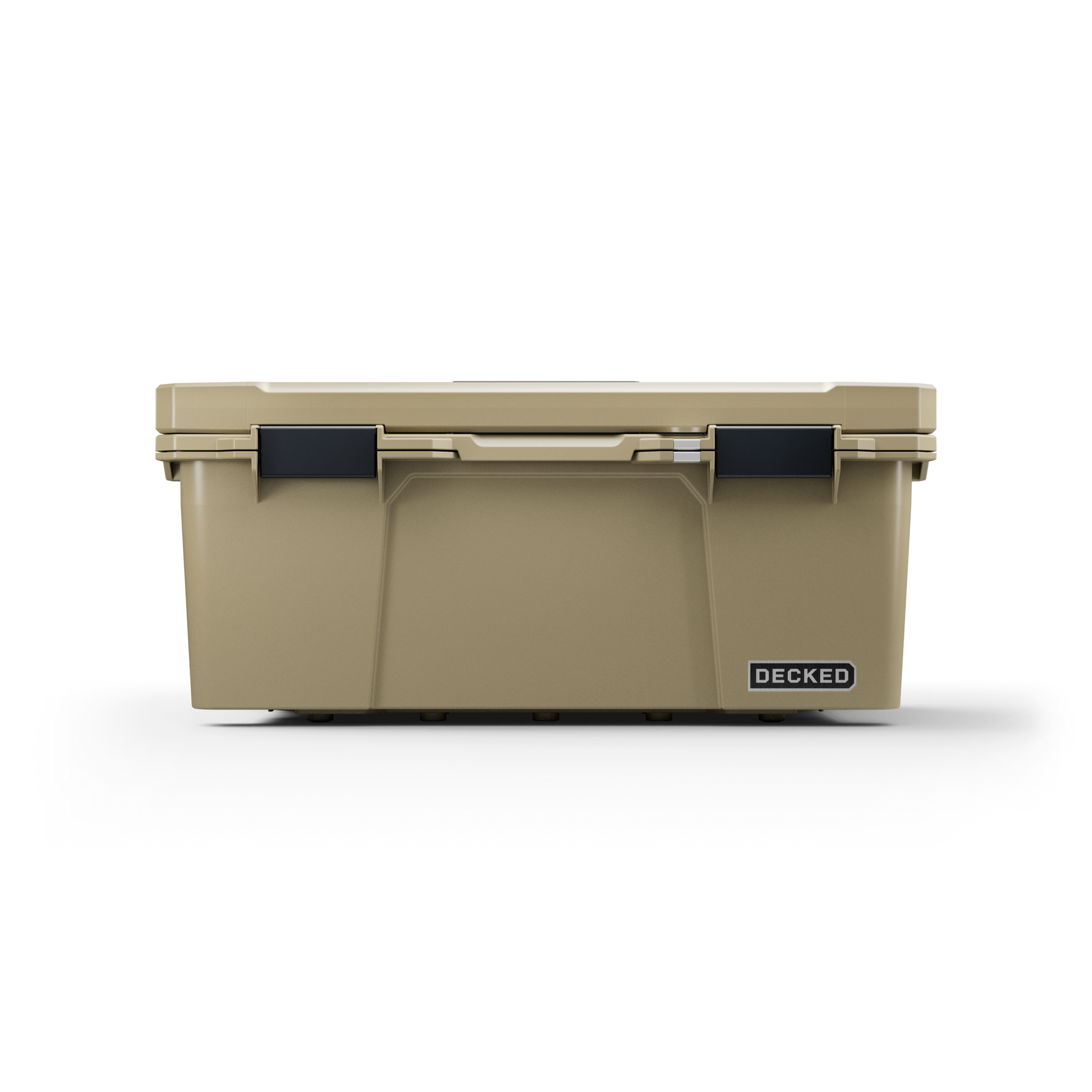 DECKED Sixer 16 Case - Includes one (1) weatherproof 16-liter latching case and one (1) Cargo Tray - In Desert Tan with black latches by DECKED