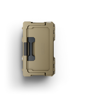 DECKED Sixer 16 Case - Includes one (1) weatherproof 16-liter latching case and one (1) Cargo Tray - In Desert Tan with black latches by DECKED