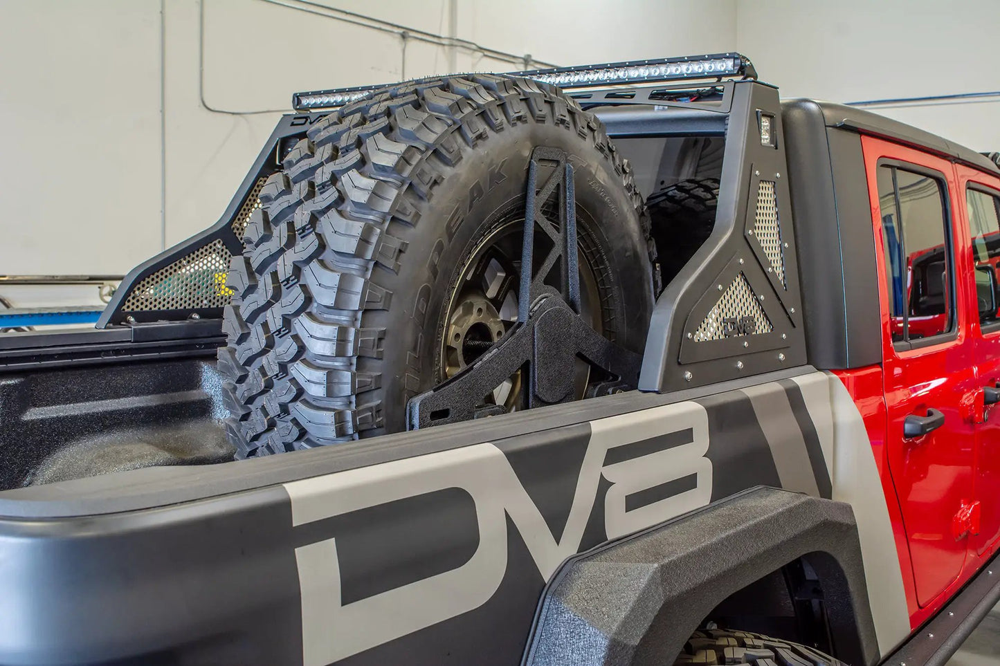 DV8 Offroad 20+ Jeep JT Stand Up Spare Tire Mount by DV8 Offroad