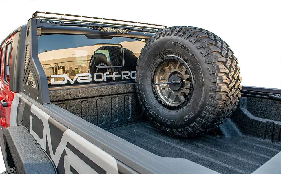 DV8 Offroad 20+ Jeep JT Stand Up Spare Tire Mount by DV8 Offroad