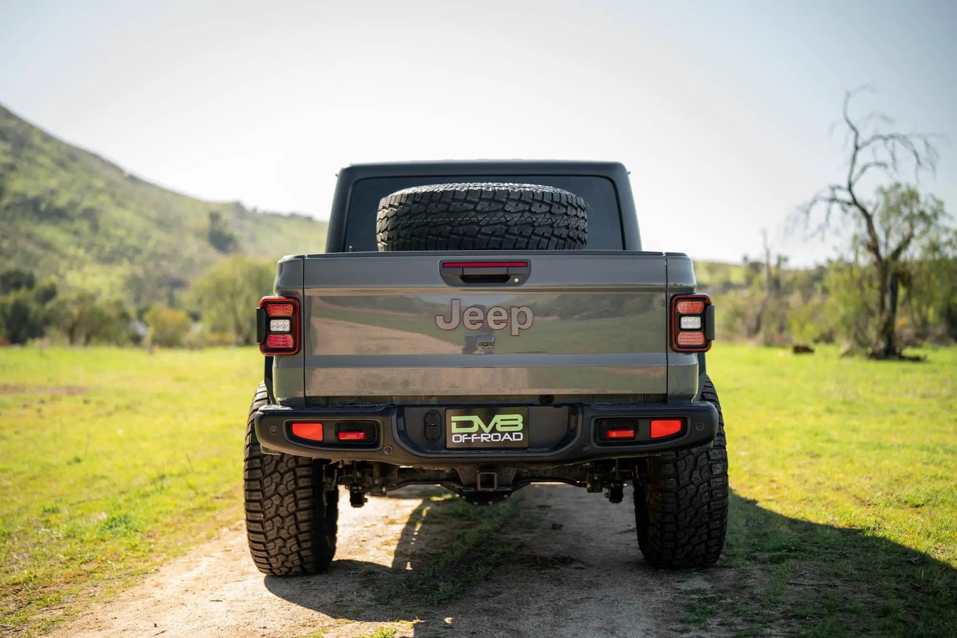 DV8 Offroad 2020-2025 Jeep Gladiator JT Adjustable In-Bed Tire Carrier by DV8 Offroad