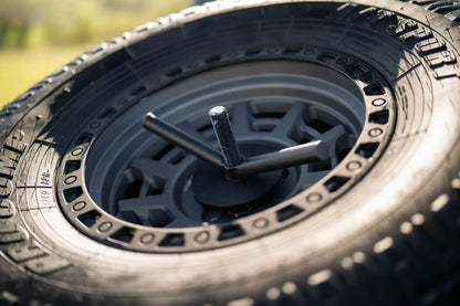 DV8 Offroad 2020-2025 Jeep Gladiator JT Adjustable In-Bed Tire Carrier by DV8 Offroad