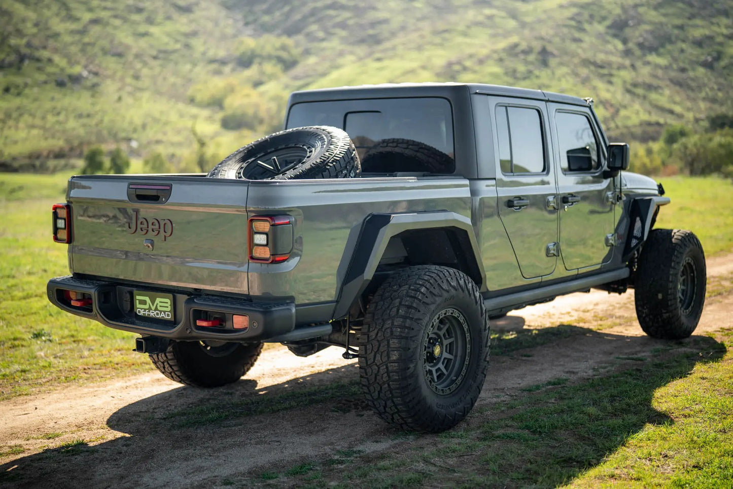 DV8 Offroad 2020-2025 Jeep Gladiator JT Adjustable In-Bed Tire Carrier by DV8 Offroad