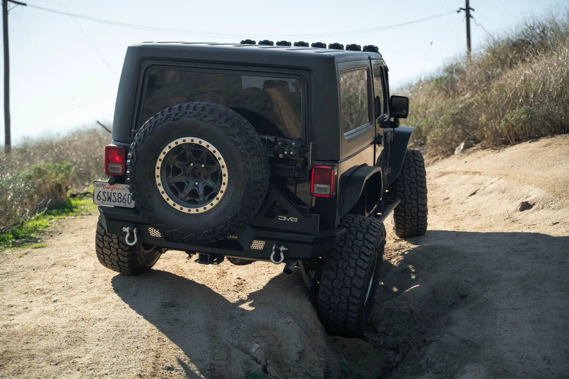 DV8 Offroad 2007-2018 Wrangler JK Tire Carrier for MTO Bumper by DV8 Offroad