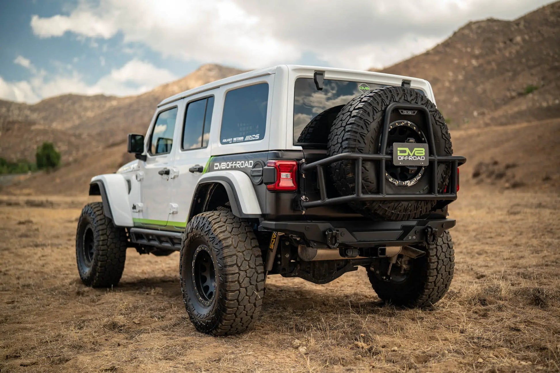 DV8 Offroad 2018-2025 Jeep Wrangler JL Body Mounted Tire Carrier by DV8 Offroad