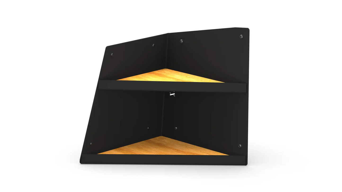 Flatline Van Co. Left Hand Angled Shelf - Black by Flatline Van Co.