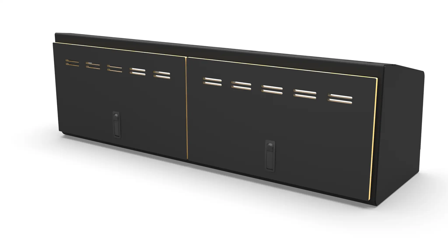 Flatline Van Co. 48" Upper Cabinet Black - Black Door by Flatline Van Co.