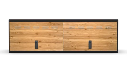 Flatline Van Co. 48" Upper Cabinet Black - Bamboo Door by Flatline Van Co.