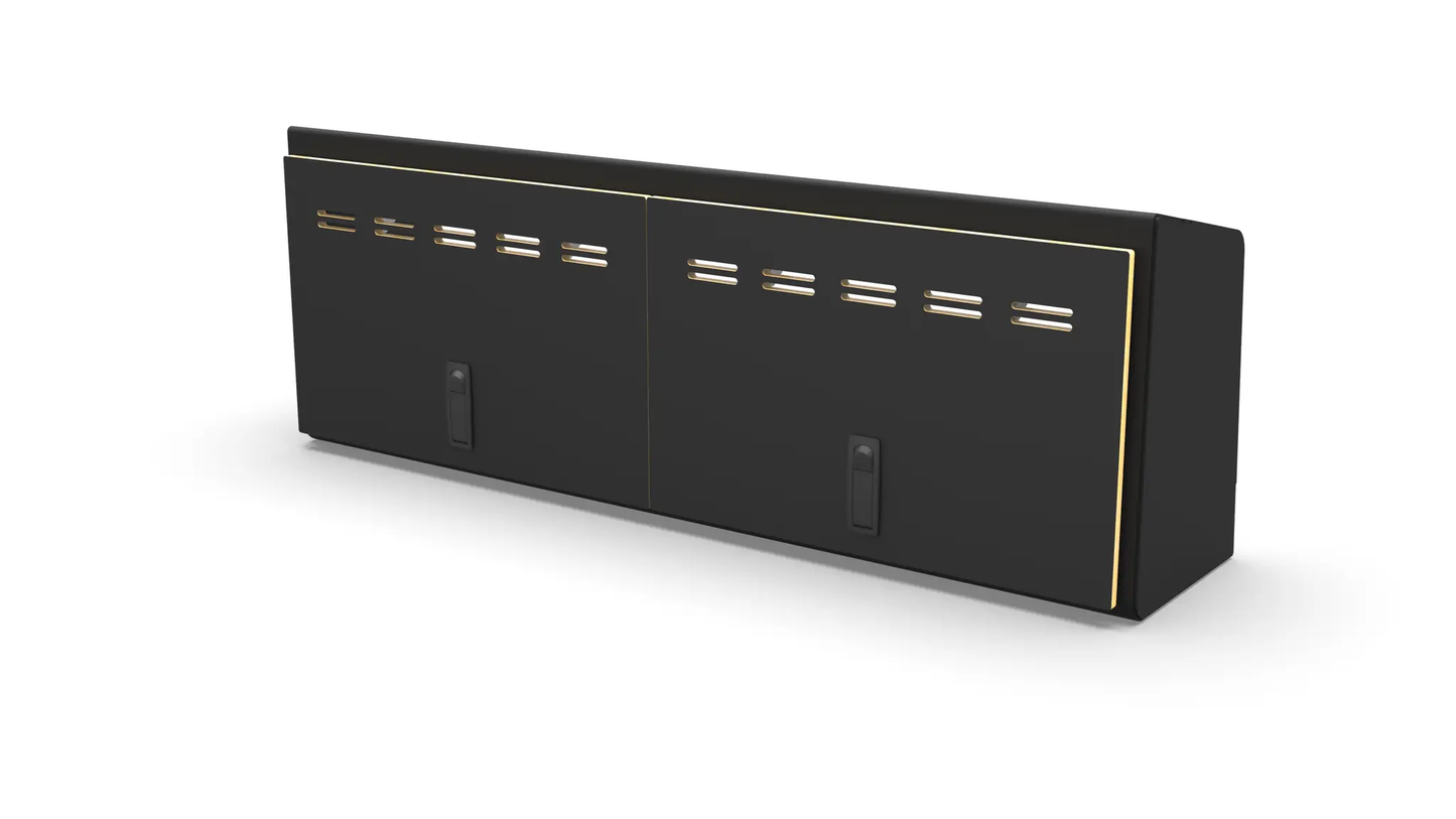 Flatline Van Co. 40" Shallow Upper Cabinet Black - Black Door by Flatline Van Co.