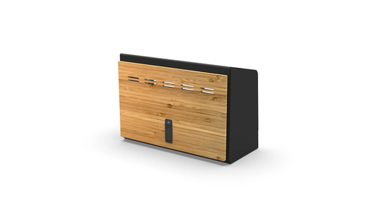 Flatline Van Co. 20" Shallow Upper Cabinet - Black - Bamboo Door by Flatline Van Co.