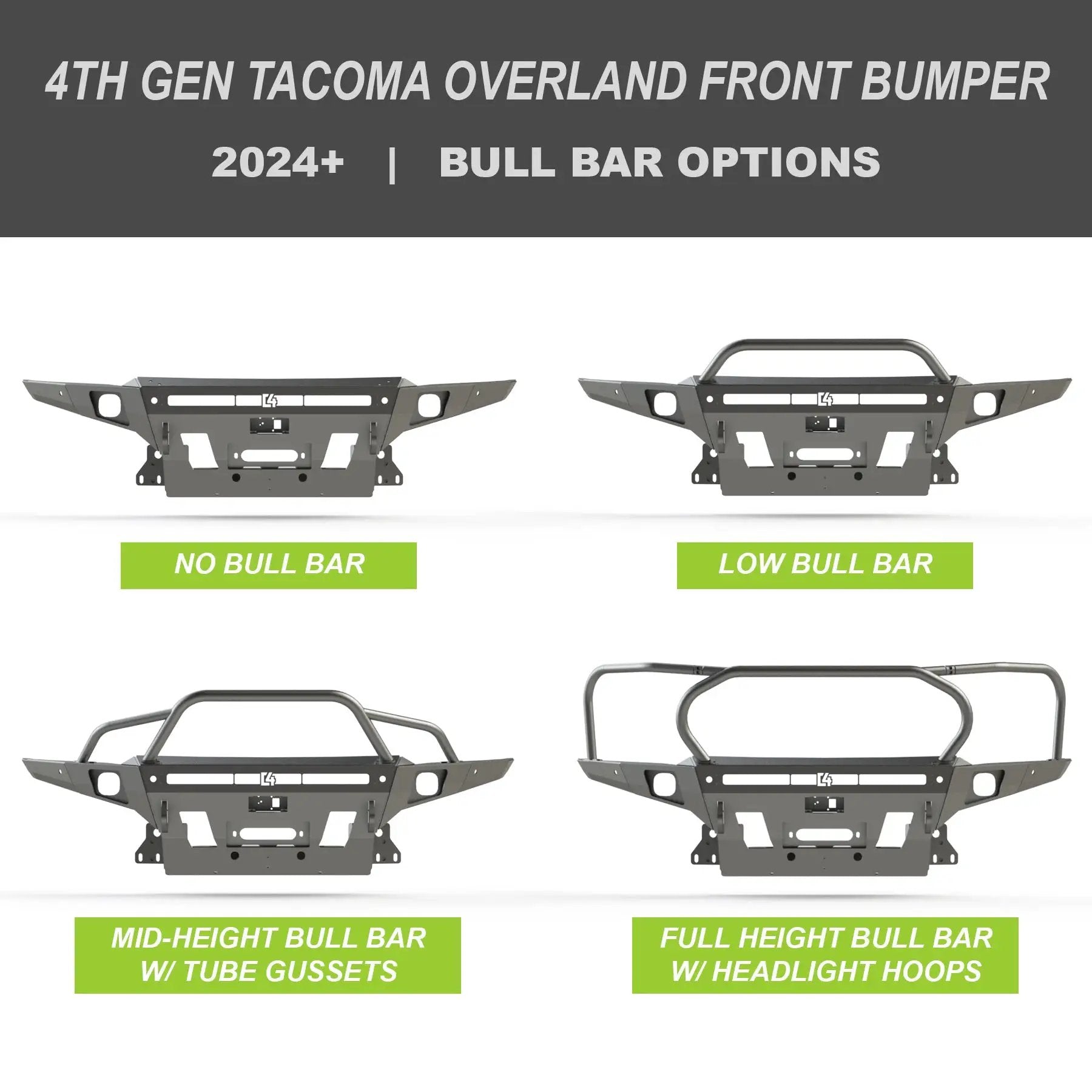 C4 Fabrication Tacoma Overland Front Bumper / 4th Gen / 2024+ by C4 Fabrication