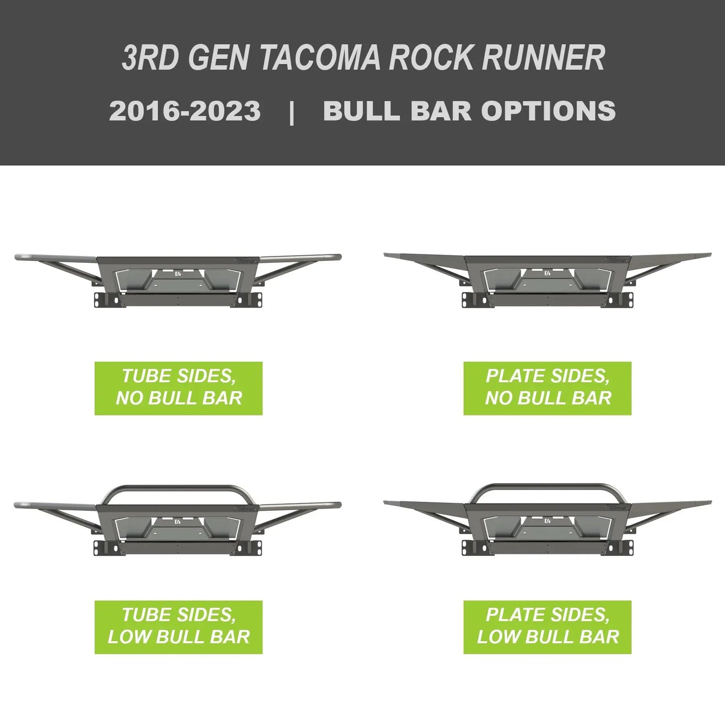 C4 Fabrication Tacoma Rock Runner Front Bumper / 3rd Gen / 2016-2023 by C4 Fabrication