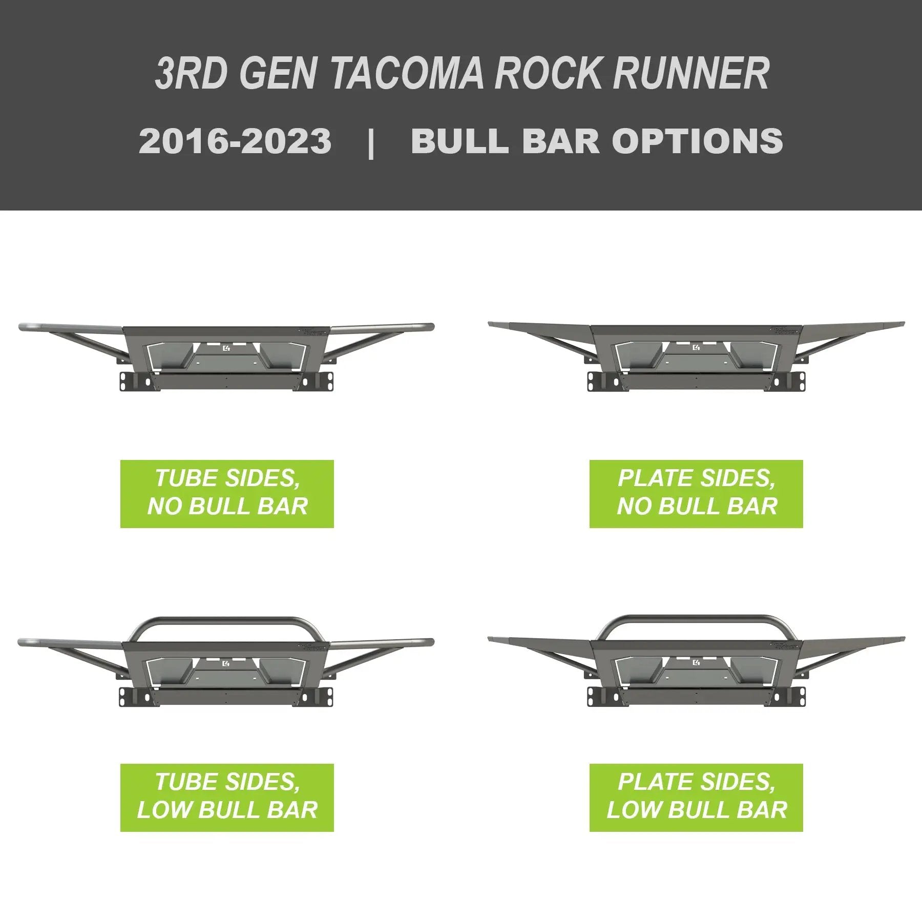 C4 Fabrication Tacoma Rock Runner Front Bumper / 3rd Gen / 2016-2023 by C4 Fabrication