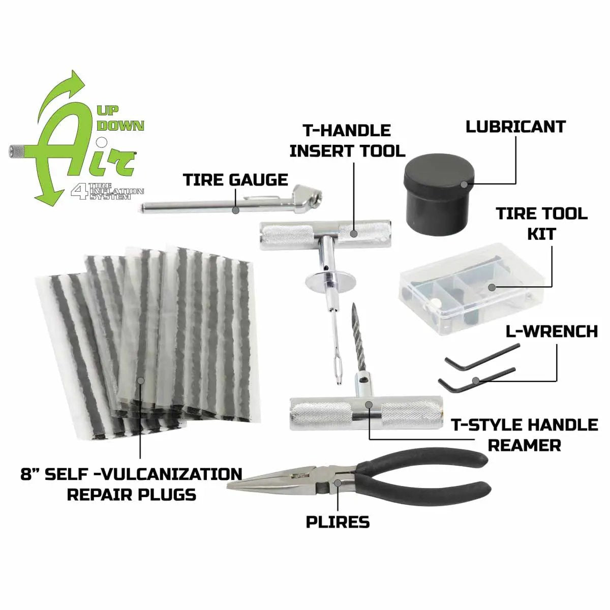 UDA Tire Repair Kit - 53 Piece Kit With Black Storage Box by UDA