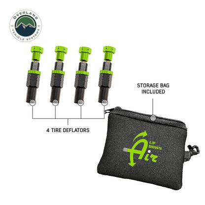 UDA 4 Piece Adjustable Tire Deflator Kit & Storage Bag by UDA