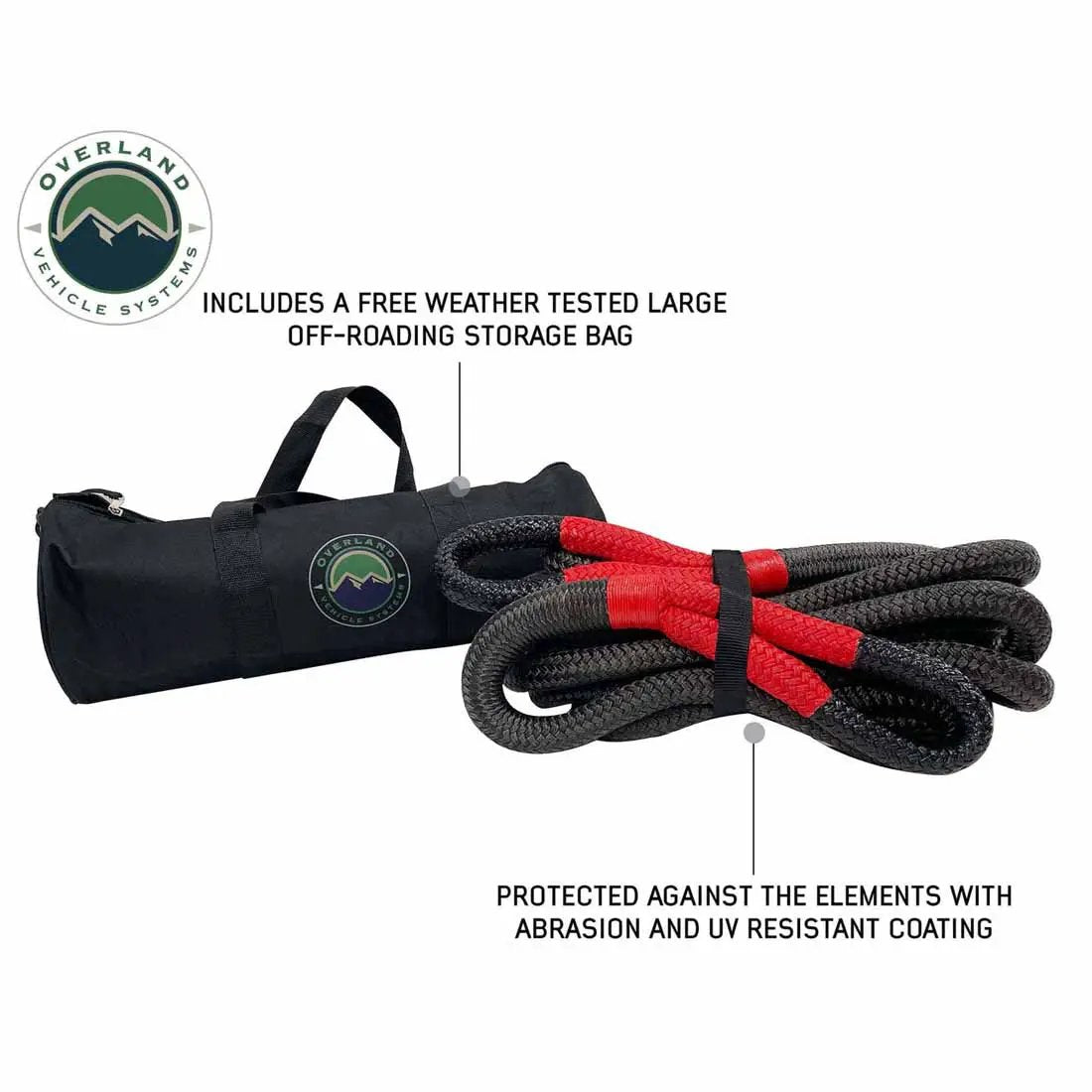 OVS Brute Kinetic Recovery Strap 1" x 30" With Storage Bag by OVS