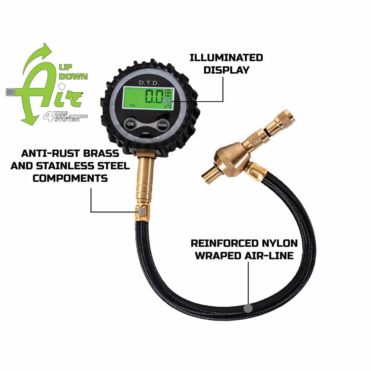 UDA Digital Tire Deflator with Valve Kit & Storage Bag by UDA
