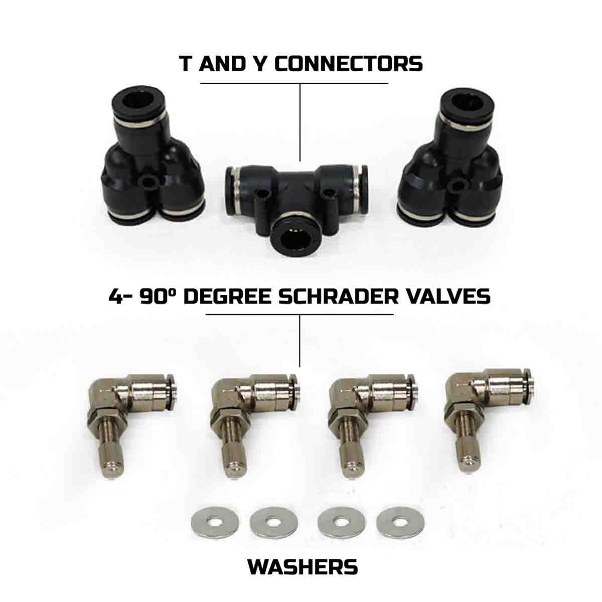UDA 4 Tire Inflation System - Tacoma Engine Bay Mount With Box, Fittings, Hoses & Storage Bag - Black by UDA