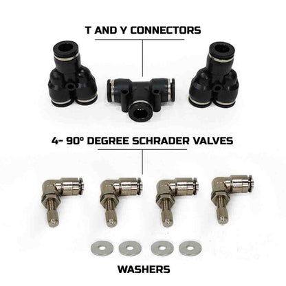 UDA 4 Tire Inflation System - Tacoma Engine Bay Mount With Box, Fittings, Hoses & Storage Bag - Black by UDA
