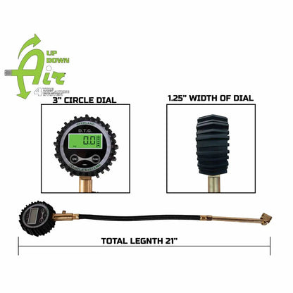 UDA Digital Tire Gauge with Valve Kit & Storage Bag by UDA