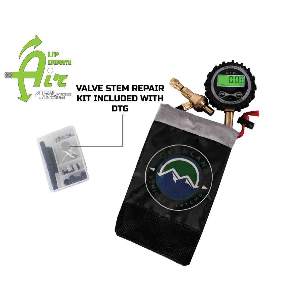 UDA Digital Tire Deflator with Valve Kit & Storage Bag by UDA