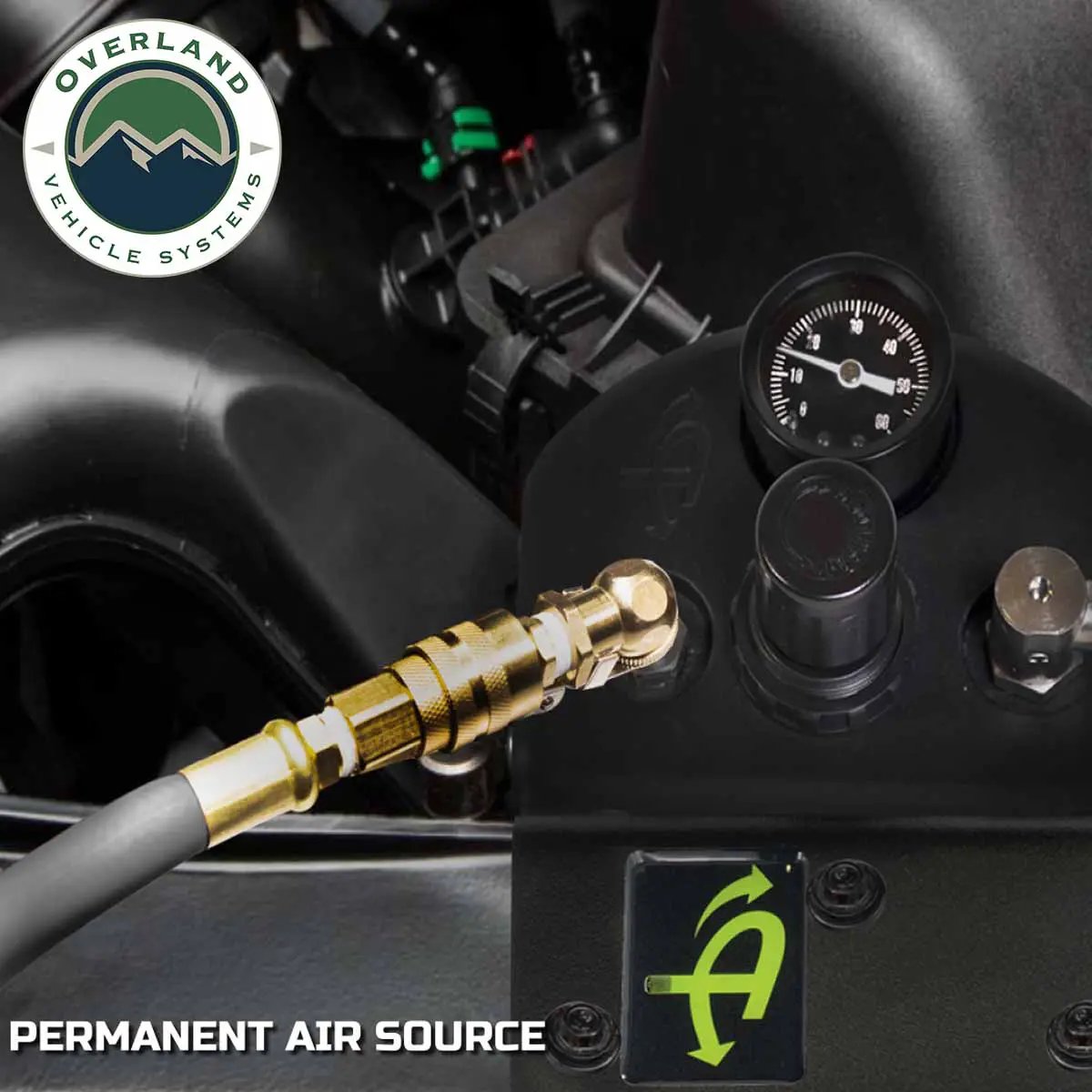 UDA 4 Tire Inflation System - Jeep Engine Mount With Box, Fittings, Hoses & Storage Bag - Black by UDA