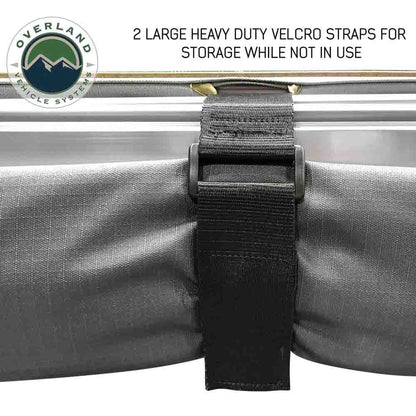 OVS HD Nomadic 2.5 - Awning, 8.0' Long, Grey Body, Green Trim & Black Travel Cover by OVS