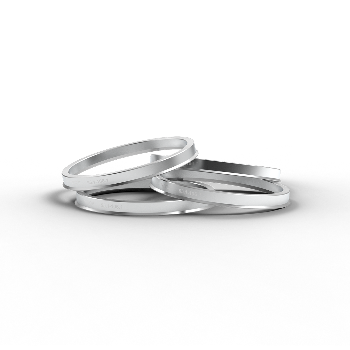 NYTOP 106.1 mm to 95.1 mm Hub Centric Adapter Ring Kit by NYTOP