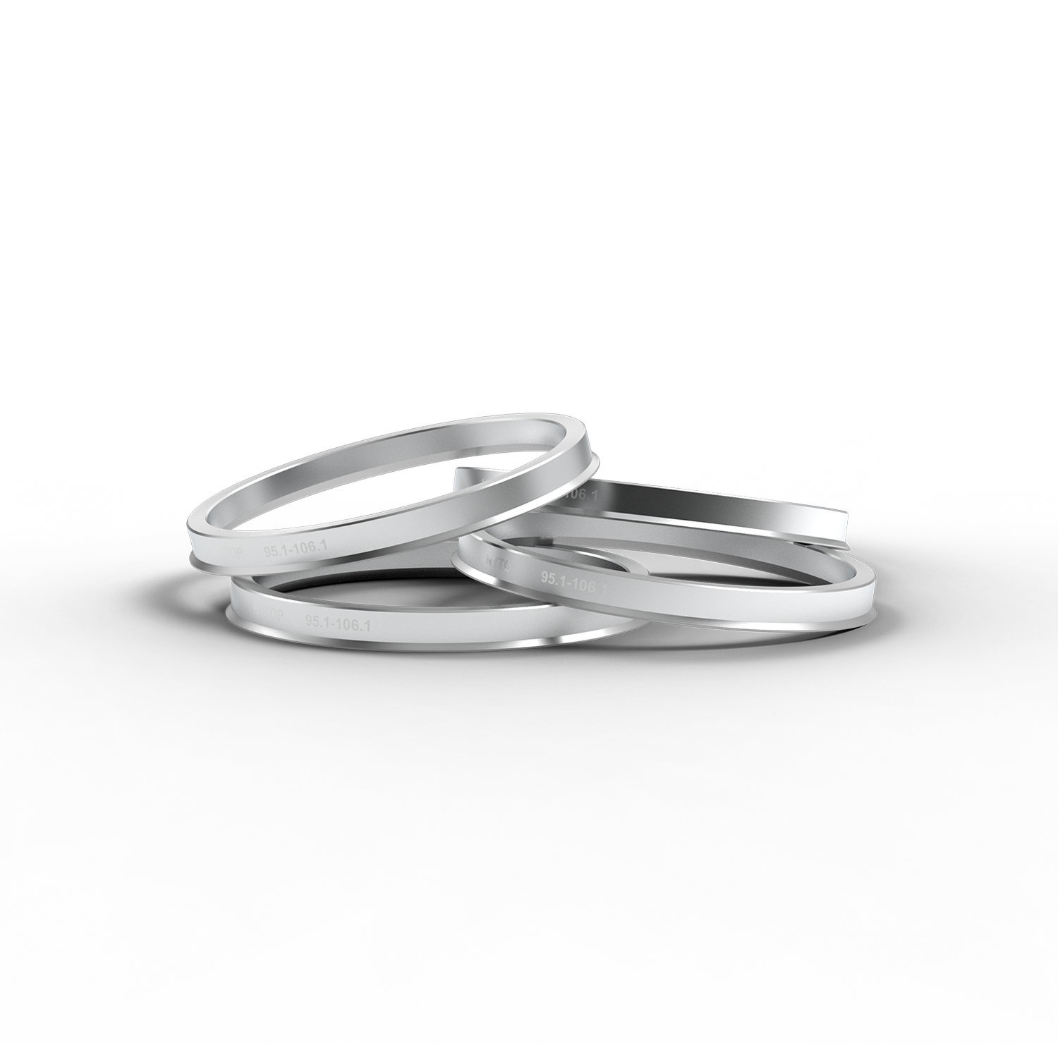 NYTOP 106.1 mm to 95.1 mm Hub Centric Adapter Ring Kit by NYTOP