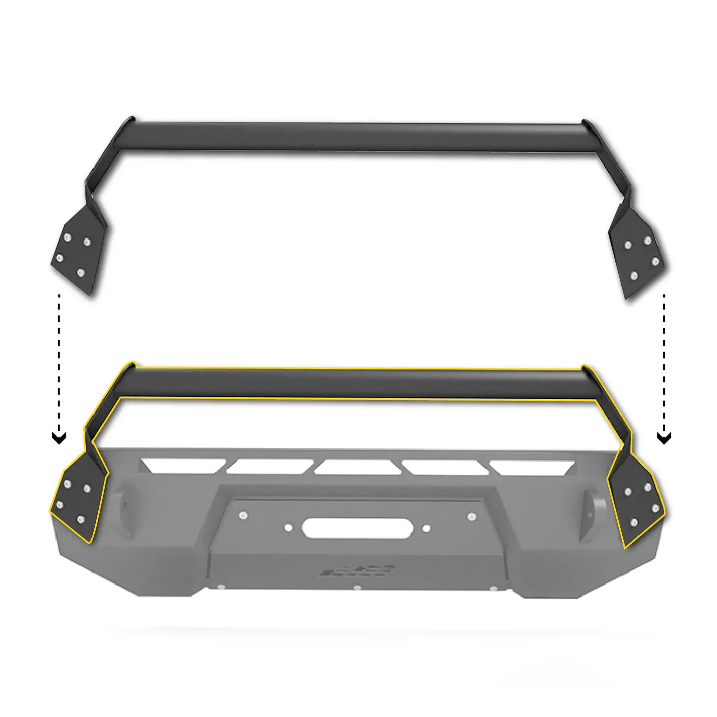CBI Toyota Tacoma Covert Bolt-on Bull Bar | 2016-2023 by CBI