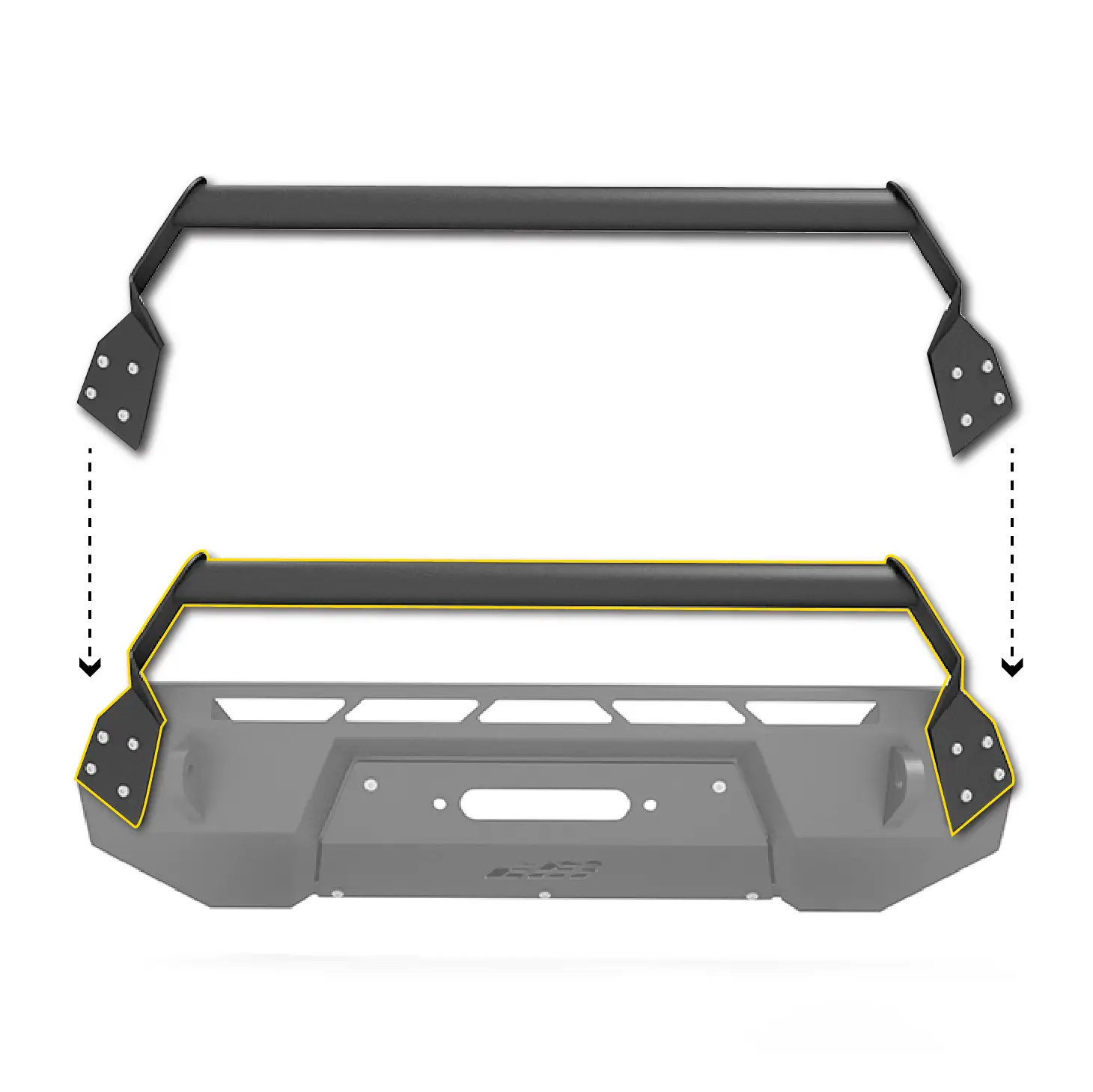 CBI Toyota Tacoma Covert Bolt-on Bull Bar | 2016-2023 by CBI