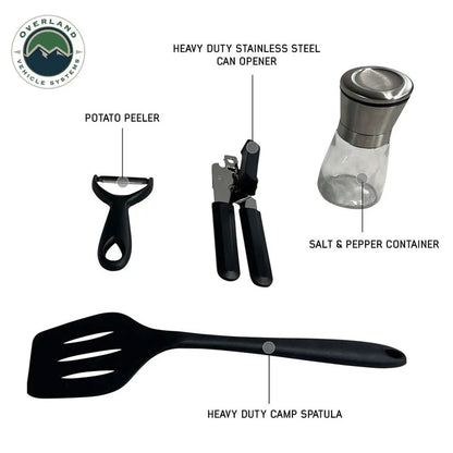 OVS Overland Kitchen Kit - 39 Piece Utensil, Aluminum Storage Box With Custom Cut Foam by OVS
