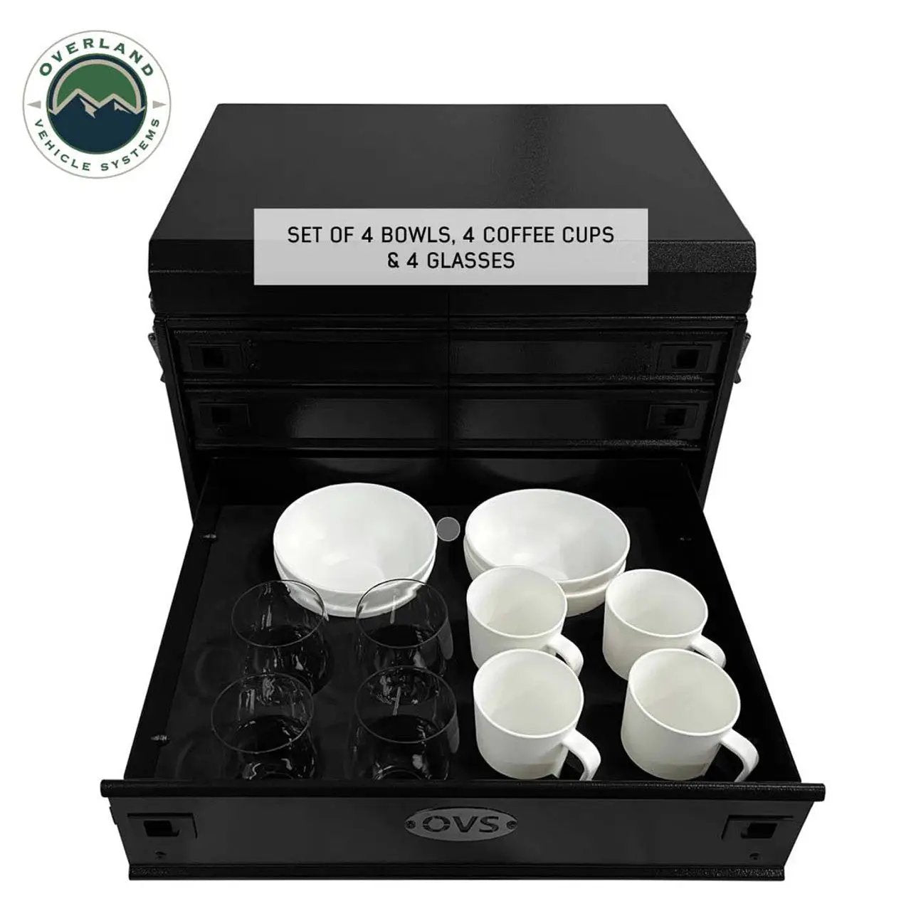 OVS Overland Kitchen Kit - 39 Piece Utensil, Aluminum Storage Box With Custom Cut Foam by OVS