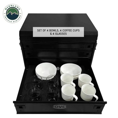 OVS Overland Kitchen Kit - 39 Piece Utensil, Aluminum Storage Box With Custom Cut Foam by OVS