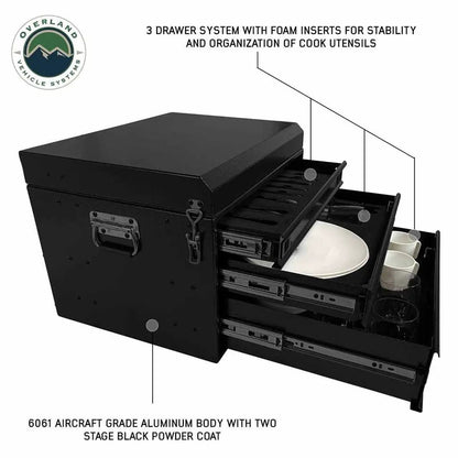 OVS Overland Kitchen Kit - 39 Piece Utensil, Aluminum Storage Box With Custom Cut Foam by OVS