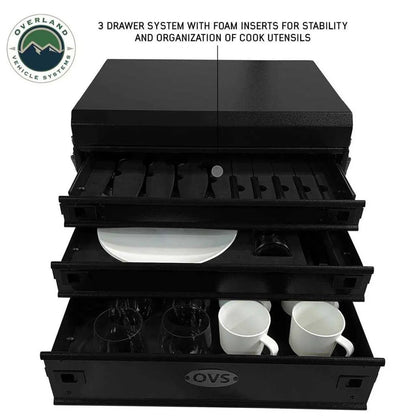 OVS Overland Kitchen Kit - 39 Piece Utensil, Aluminum Storage Box With Custom Cut Foam by OVS