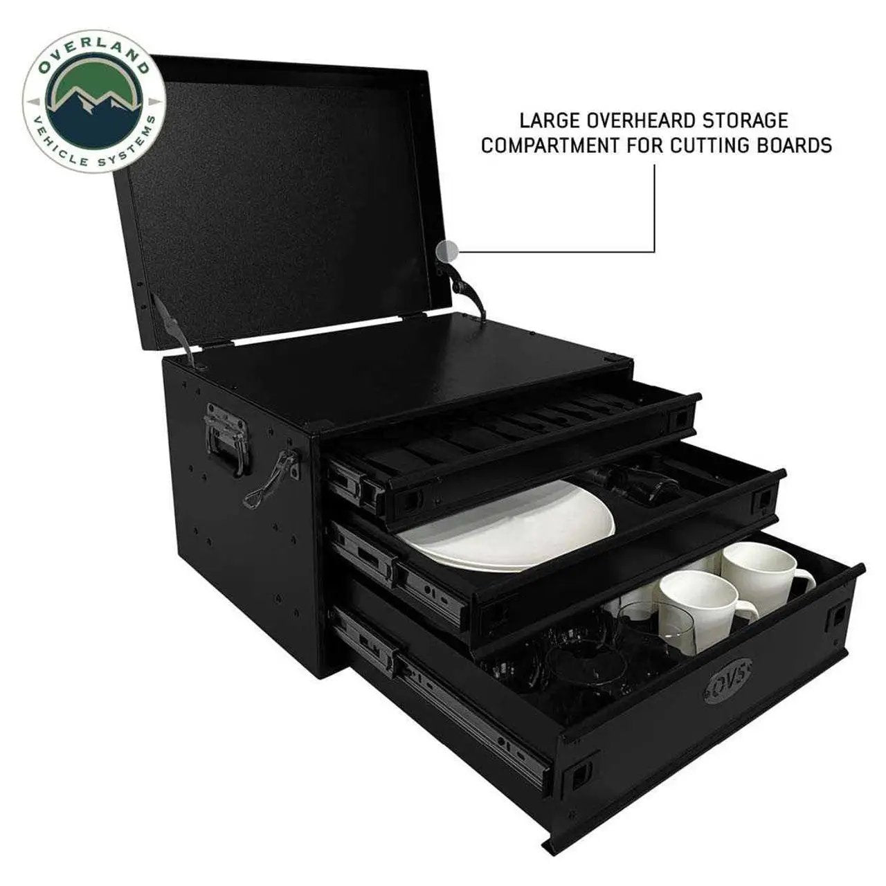 OVS Overland Kitchen Kit - 39 Piece Utensil, Aluminum Storage Box With Custom Cut Foam by OVS